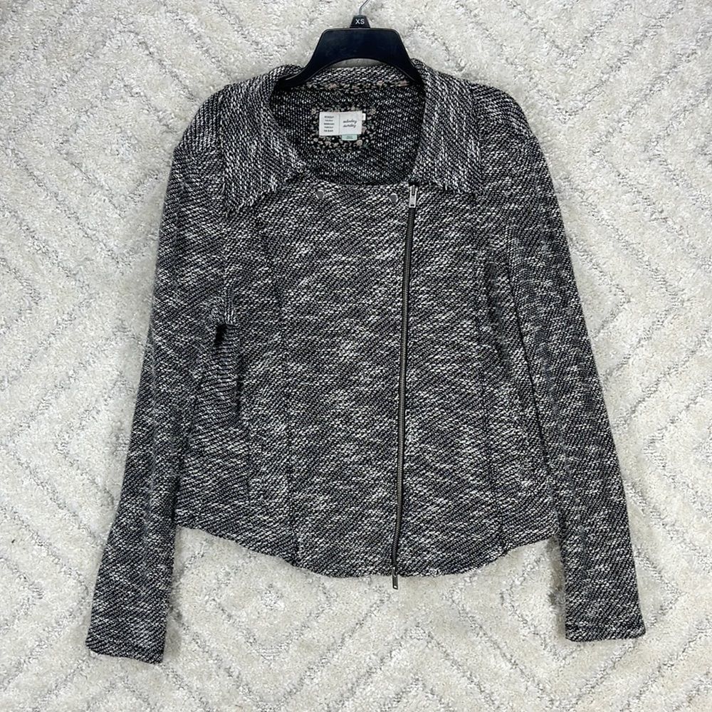 Anthropologie | Saturday Sunday black full zip jacket size XL